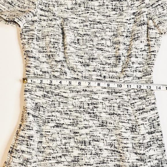 Calvin Klein Tweed Shift Dress | Black & White | Size 4 - Picture 7 of 10
